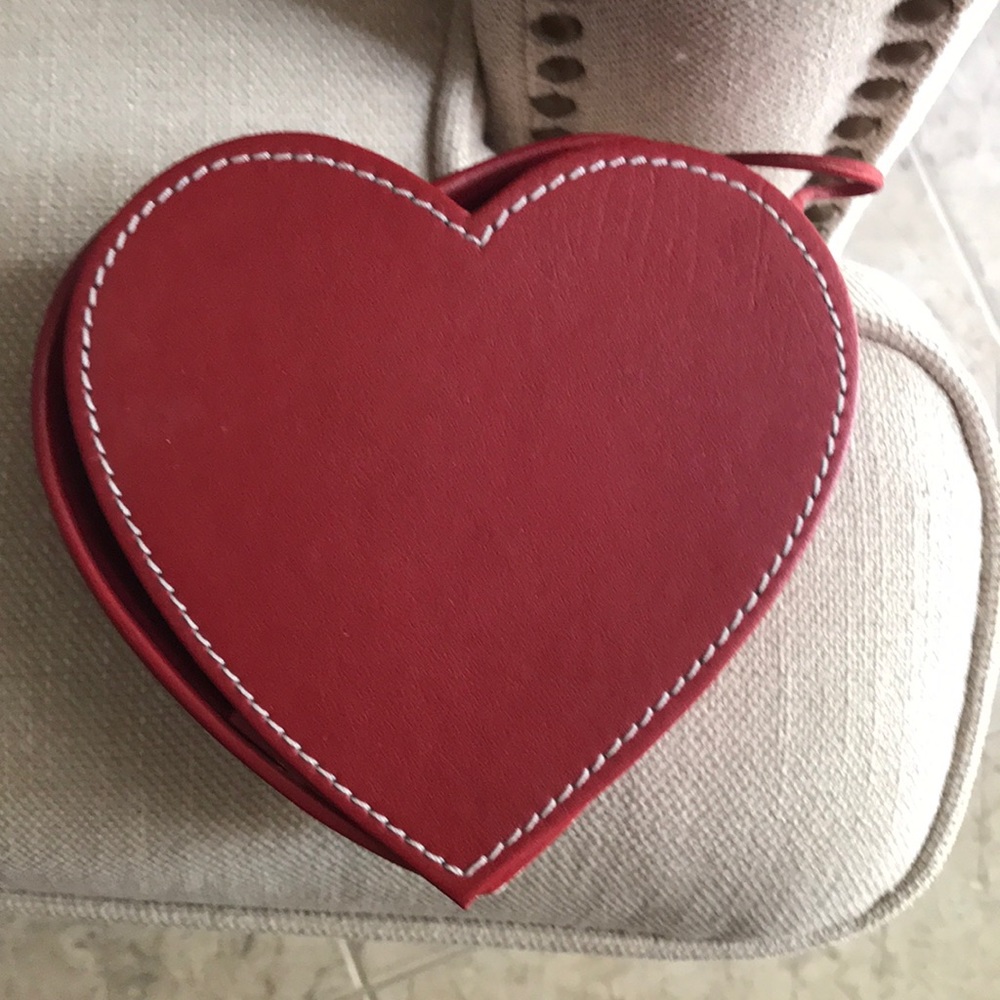 COPY - Red heart shape jewelry box.